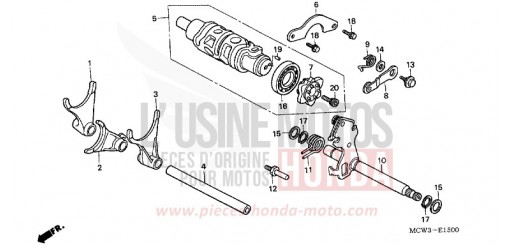 BARILLET DE SELECTION VFR800A3 de 2003